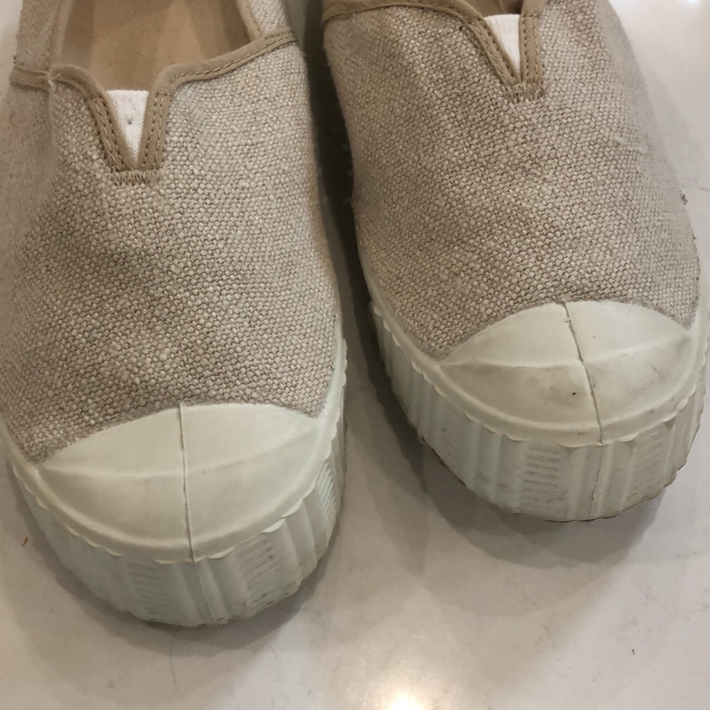 Spalwart Off-White Special V Slip-On Sneakers cotton linen women's size euro 41 - Picture 3 of 7